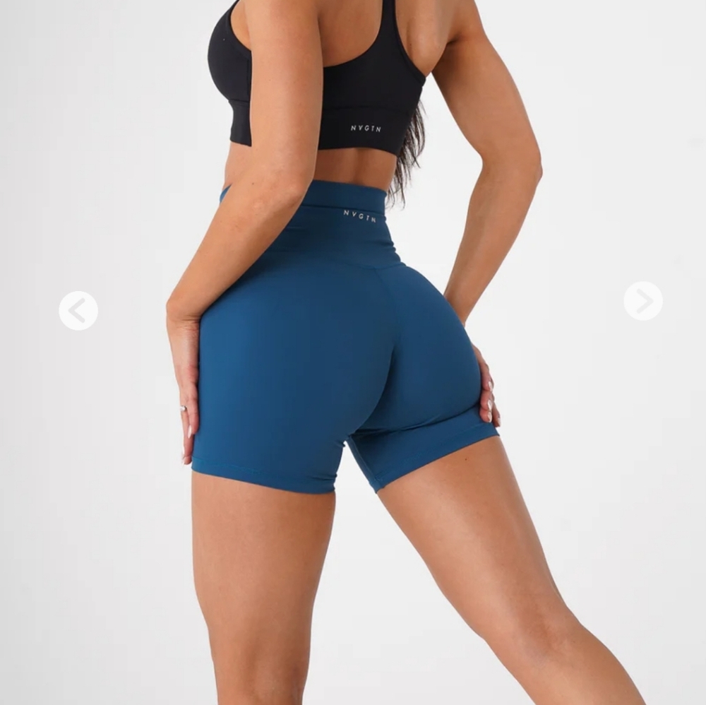 NVGTN Women's Blue High-Waisted Shorts